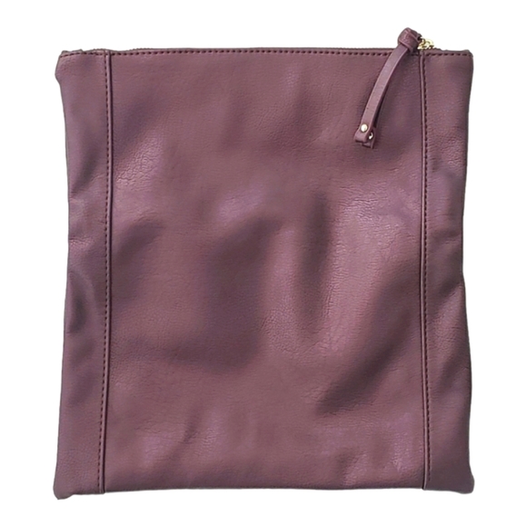 Sole Society Marlena faux leather clutch purse merlot ruby color vegan - Picture 3 of 6